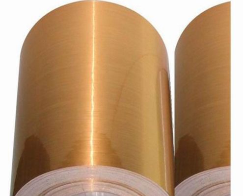 Gold Brushed Coated Aluminum Coil Sheet