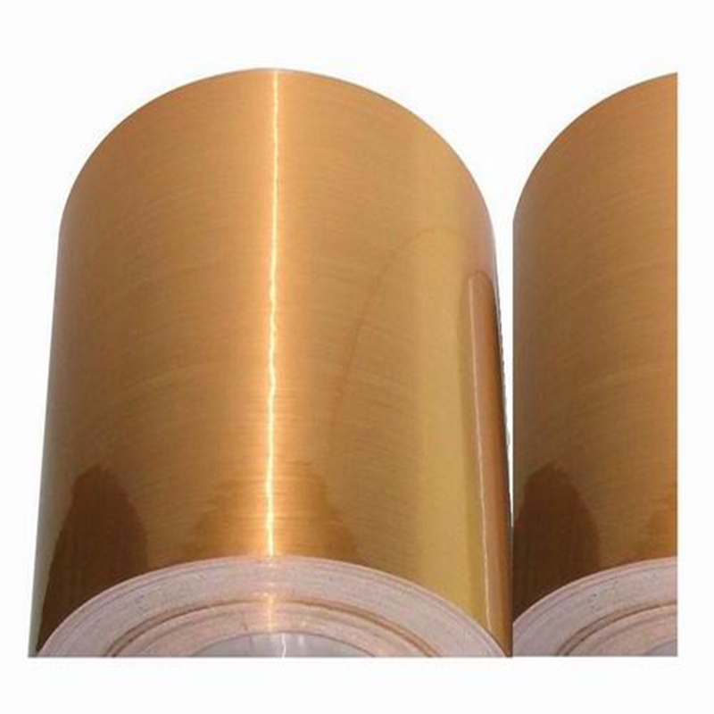 Gold Brushed Coated Aluminum Coil Sheet